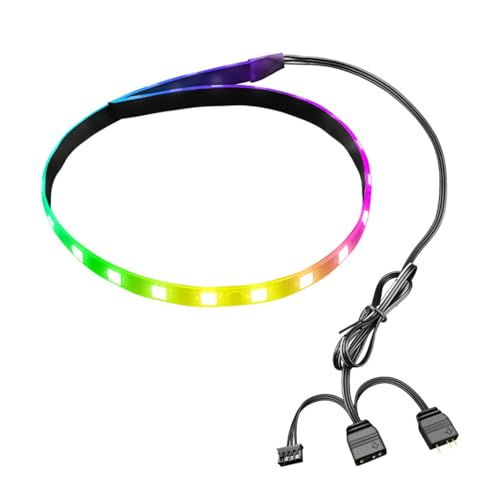 Sxhlseller RGB-PC-LED-Lichtleiste, 15,7 Zoll Magnetischer LED-Streifen, 5 V ARGB Aura Sync, Anpassbarer PC-Gehäuse-LED-Streifen für die Dekoration von Computergehäusen von Sxhlseller
