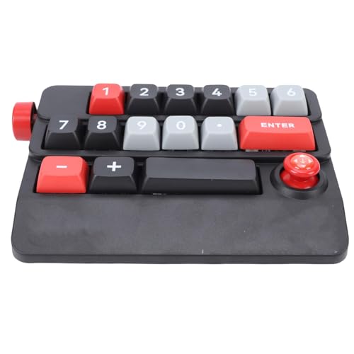 Sxhlseller Robuste Numerische Tastatur mit 17 Programmierbaren Tasten, Anti -Ghosting -Wired USB C Mechanical Numpad für Laptop, 12 Beleuchtungsmodi, Support Key Hot Swap, Plug and Play (Black) von Sxhlseller