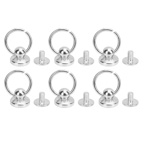 Sxhlseller Runde Kopfniet, Ringnietelektroplieren 9,5 Mm Robust für die Beutelhandtasche (SILVER) von Sxhlseller