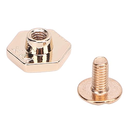 Sxhlseller Runde Kopfschrauben, 50 Sets Hex Nietseleme Kit Einfache Installation Zum Dekorieren von Taschenhosen (Hell Gold) von Sxhlseller