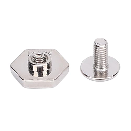 Sxhlseller Runde Kopfschrauben, 50 Sets Hex Nietseleme Kit Einfache Installation Zum Dekorieren von Taschenhosen (SILVER) von Sxhlseller