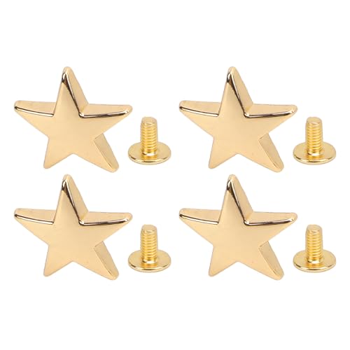 Sxhlseller Sternnieten Kit, 20 Mm 10 St. Set Star Nieten mit 7 Mm PH -Schrauben für Kleidungsschuhe Jacken (GOLD) von Sxhlseller