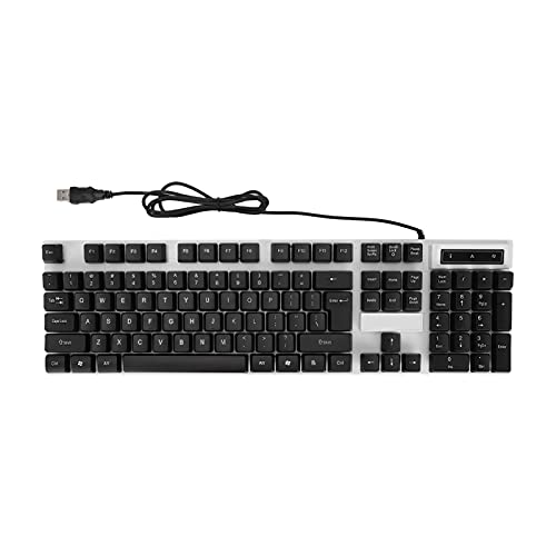 Sxhlseller T6 USB-Mäuse-Tastatur-Set Wiederaufladbar, Ladebeleuchtung Kabelgebundene, Ultradünne Office-Tastatur Maus Combo-kompatibles Tastatur-Maus-Set für Desktop Laptop Notebook (Schwarz) von Sxhlseller