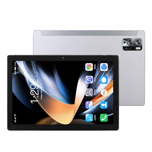 Sxhlseller Tablet 10,1 Zoll AndroidTablet PC, 4G LTE Computer Tablets 8GB RAM 256GB ROM, 5G WiFi Tablet mit FHD Großbildschirm, 7000mAh Akku Tablet 8MP 16MP Dual Kamera (Grau) von Sxhlseller