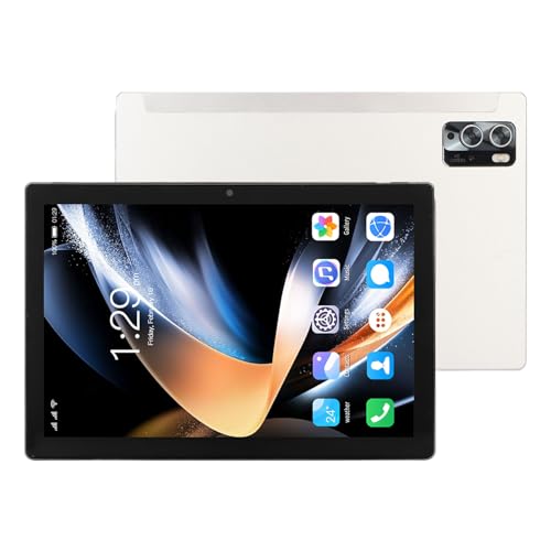 Sxhlseller Tablet 10,1 Zoll AndroidTablet PC, 4G LTE Computer Tablets 8GB RAM 256GB ROM, 5G WiFi Tablet mit FHD Großbildschirm, 7000mAh Akku Tablet 8MP 16MP Dual Kamera (Weiß) von Sxhlseller