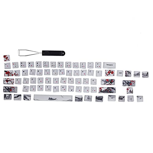 Sxhlseller Tastenkappen Tastatur-Tastenkappen Tragbare Tastenkappen 5-seitige PBT-Sublimation 71 Tasten Tastaturkappen für Mechanische Optische Tastaturen (Englisch-Japanisch) von Sxhlseller