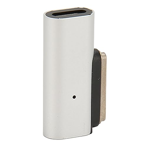 Sxhlseller USB-C-zu-Magnet-T-Spitzen-Adapter, PD 100 W Power-Schnellladekonverter, Magnetischer USB-C-Adapter für Pro 2021 Air 2022 Pro 2023 Silber (Seitliche Biegung) von Sxhlseller