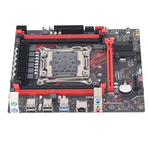 Sxhlseller X99 P33 Computer Motherboard, Starke Kompatibilität, Stabile Leiterplatte, 4 DDR3 Speicher, USB 2.0 Anschlüsse, Einfache Installation, max. 128 GB Kapazität, Gigabit LAN Karte, von Sxhlseller