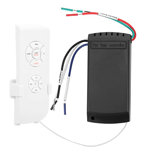 Universelles Deckenventilator Fernbedienungsset, Timing Wireless Smart Deckenventilator Licht Fernbedienung, Deckenventilator 3 Geschwindigkeiten und Lichtschalter, Ersatz von Sxhlseller