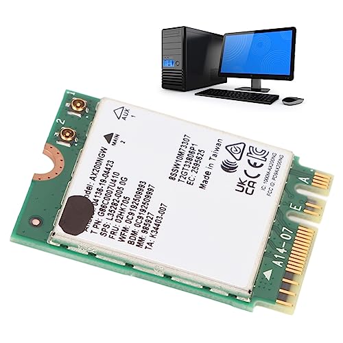 Sxhlseller WiFi 6 Wireless-Netzwerkadapter Dual Band 3000 Mbit/s High Speed ​​M.2 NGFF 802.11 AX-Protokoll BT5.2 Wireless-Netzwerkkarte für Laptop-Drucker für Win 10 11 von Sxhlseller