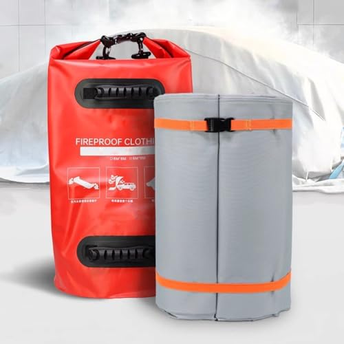 Notfall-Feuerlöschdecke für PKW, Große Feuerlöschdecke für Elektrofahrzeuge, LKW, Autobrände(13.2 * 19.7ft/4 * 6m) von Sxlawesom