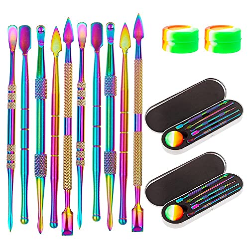 Sxmrmnx 10 StüCke Wachsschnitz Werkzeug Set, Regenbogen Edelstahl Konzentrat Doppelendiges Wachsmodellieren mit Silikon BehäLter A Sxmrmnx 10 StüCke Wachsschnitz Werkzeug Set, Regenbogen Edelstahl Konzentrat Doppelendiges Wachsmodellieren mit Silikon BehäLter A von Sxmrmnx