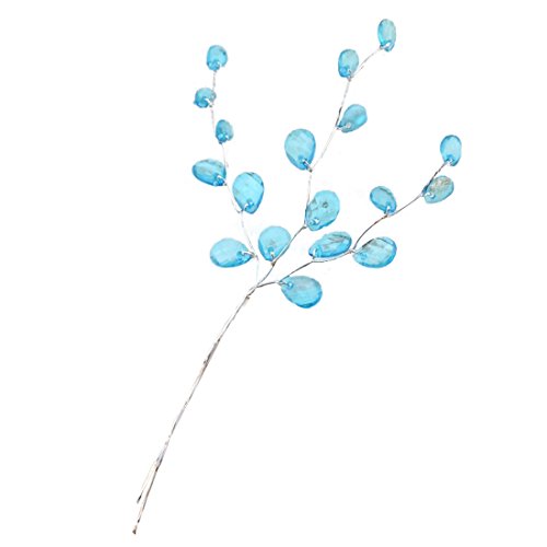 Sxmrmnx 10 Stücke Kristallknospe Zweige KÜNstliche FÜR Hochzeit Home Schnee Dekoration DIY Dekorative Gefälschte Blumen (Hellblau) 14-16 cm Kunststoff Acryl Perlen von Sxmrmnx