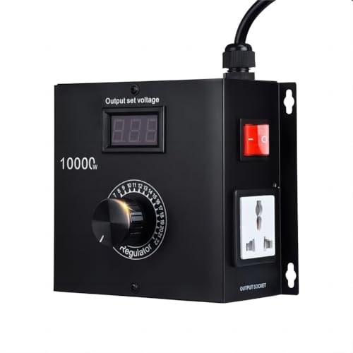 Sxmrmnx 10000W AC Variable Speed Controller 120V-220V 15A, Lüfterdrehzahlregler Motordrehzahlregler für Elektromotor, Einfach zu Bedienen, Langlebig und Feine Verarbeitung, EU-Stecker Sxmrmnx 10000W AC Variable Speed Controller 120V-220V 15A, Lüfterdrehzahlregler Motordrehzahlregler für Elektromotor, Einfach zu Bedienen, Langlebig und Feine Verarbeitung, EU-Stecker von Sxmrmnx