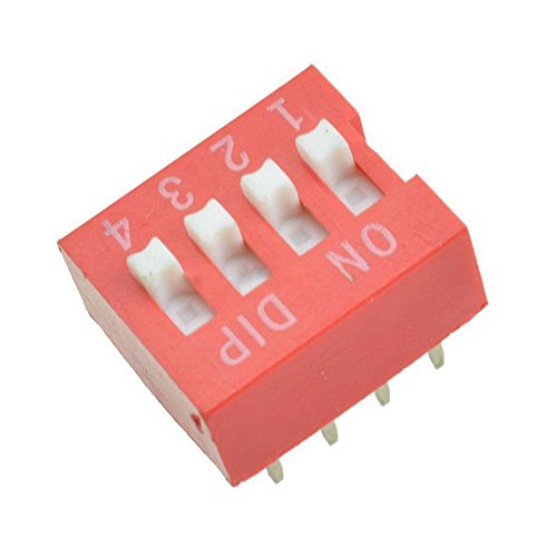 Sxmrmnx 10Pcs Schiebeschaltmodul, 2,54 Mm, 4-Bit, 4-Polig, Dip, Rote Teilung Sxmrmnx 10Pcs Schiebeschaltmodul, 2,54 Mm, 4-Bit, 4-Polig, Dip, Rote Teilung von Sxmrmnx