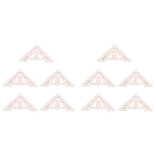 Sxmrmnx 10Stück 8 X 8Cm Geschnitzt Ecke Onlay Applique Decor MöBel Unbemalt von Sxmrmnx