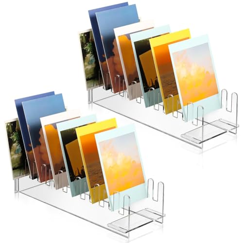 Sxmrmnx 2 Stück 12-Stufiger Präsentationsständer für Grußkarten Aus Acryl, Tragbarer Kartenständer, Transparenter Postkartenhalter, Präsentationsständer Sxmrmnx 2 Stück 12-Stufiger Präsentationsständer für Grußkarten Aus Acryl, Tragbarer Kartenständer, Transparenter Postkartenhalter, Präsentationsständer von Sxmrmnx