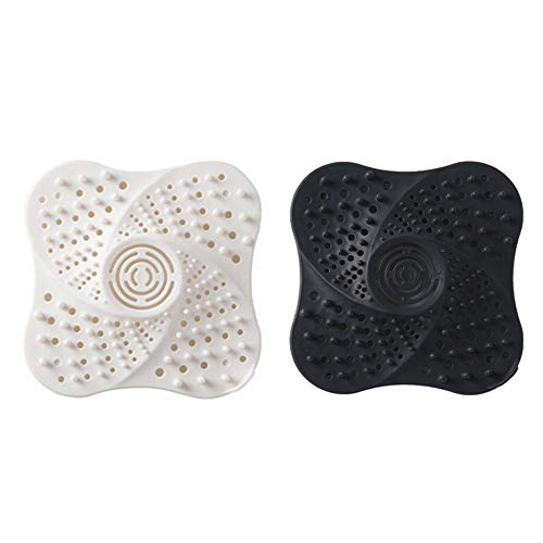 Sxmrmnx 2 Stück Küchen Spüle Stecker Haus Wc Wasch Becken Kanal Deodorant Push Typ Anti Haar Wasch Becken Stecker + Schwarz von Sxmrmnx