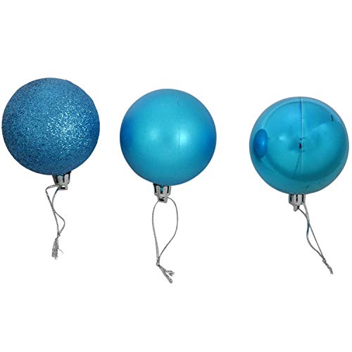 Sxmrmnx 24 Stueck Weihnachten dekorative 6cm Neujahr Weihnachtsbaum Dekorationen Weihnachtskugeln Fuer Zuhause Décor (eisblau) von Sxmrmnx