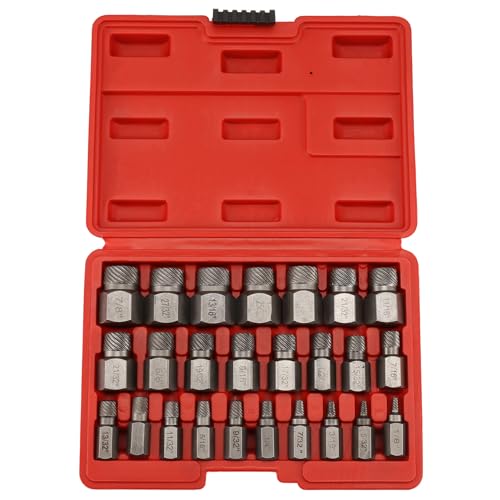 Sxmrmnx 25-Teiliges Schraubenausdreher-Set mit Sechskantschaft, Imperiales Schraubenentferner-Werkzeug für Beschädigte Schrauben, Bolzenausdreher-Werkzeug, Natürliche Farbe Sxmrmnx 25-Teiliges Schraubenausdreher-Set mit Sechskantschaft, Imperiales Schraubenentferner-Werkzeug für Beschädigte Schrauben, Bolzenausdreher-Werkzeug, Natürliche Farbe von Sxmrmnx