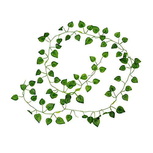 Sxmrmnx 2M Lange kuenstliche Pflanzen gruenen Efeu verlaesst kuenstlich Weinrebe gefaelscht Parthenocissus Laub Blaetter Hochzeit Bar Dekoration,Traubenblatt von Sxmrmnx