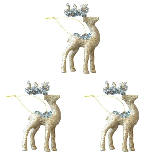 Sxmrmnx 3-Teiliges Weihnachtsornament in Champagner, Christbaumschmuck, Glitzernde -Ornamente, Champagner von Sxmrmnx