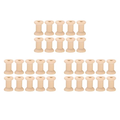 Sxmrmnx 30Pcs Hölzerne Leere Fadenspulen NatÜRliche Farbe 29mm X 23mm Sxmrmnx 30Pcs Hölzerne Leere Fadenspulen NatÜRliche Farbe 29mm X 23mm von Sxmrmnx