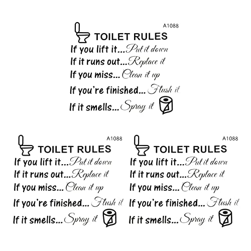 Sxmrmnx 3X Toilet Regeln Bad Abnehmbare Wandaufkleber Vinyl Art Decals DIY Home Decor Sxmrmnx 3X Toilet Regeln Bad Abnehmbare Wandaufkleber Vinyl Art Decals DIY Home Decor von Sxmrmnx