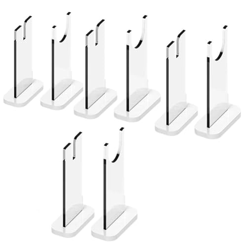 Sxmrmnx 4 Sets Messerständer, Acryl-Messerhalter-Sammler, Einzelmesserhalter für Heimdekoration, Langlebig, Einfach zu Bedienen (Weiße Unterseite) von Sxmrmnx