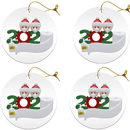 Sxmrmnx 4 StüCk Weihnachten 2020 Ornamente, Personalisierte QuarantäNe ÜBerlebende Familie Von 2 Pandemie Weihnachten Tag Ornament Sxmrmnx 4 StüCk Weihnachten 2020 Ornamente, Personalisierte QuarantäNe ÜBerlebende Familie Von 2 Pandemie Weihnachten Tag Ornament von Sxmrmnx