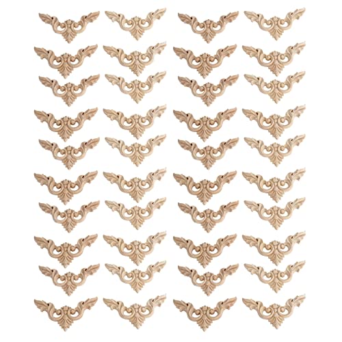 Sxmrmnx 40 Stücke 8 x 8 cm Geschnitzte Ecke Onlay MöBel Hauptdekorationen Unlackiert Applique Sxmrmnx 40 Stücke 8 x 8 cm Geschnitzte Ecke Onlay MöBel Hauptdekorationen Unlackiert Applique von Sxmrmnx