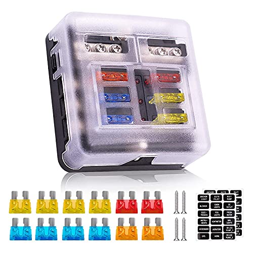 Sxmrmnx 6 Wege 12V ZüNder Box 12 Volt ZüNder Block, 6 Stromkreis mit Negativem Bus Wasserdichte ZüNder Box mit LED Anzeige Sxmrmnx 6 Wege 12V ZüNder Box 12 Volt ZüNder Block, 6 Stromkreis mit Negativem Bus Wasserdichte ZüNder Box mit LED Anzeige von Sxmrmnx