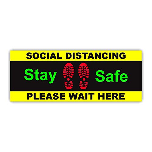 Sxmrmnx 8Er Pack Social Distancing Sticker Boden oder Wand HandelsüBliches Anti-Rutsch-Laminat Sxmrmnx 8Er Pack Social Distancing Sticker Boden oder Wand HandelsüBliches Anti-Rutsch-Laminat von Sxmrmnx