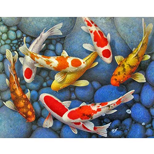 Sxmrmnx DIY Diamant Stickerei Karpfen Fisch Diamant 5D Diamant Malerei Vollrundstich Kreuz Kit Strass Dekoration Sxmrmnx DIY Diamant Stickerei Karpfen Fisch Diamant 5D Diamant Malerei Vollrundstich Kreuz Kit Strass Dekoration von Sxmrmnx