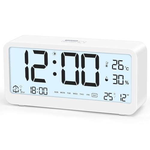 Sxmrmnx Digitaler mit Großem LCD-Display, Lauter Klingelton für Effizientes Aufwachen, Multifunktion mit Temperaturanzeige Sxmrmnx Digitaler mit Großem LCD-Display, Lauter Klingelton für Effizientes Aufwachen, Multifunktion mit Temperaturanzeige von Sxmrmnx