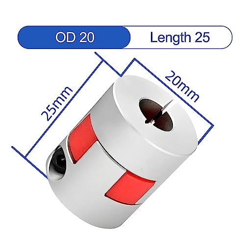 Sxmrmnx Flexible Wellenkupplung, Wellenkupplung D20XL25, 5 mm Bis 8 Mm, für 3D-Drucker, CNC-Maschine und Servo-Schrittmotor, 2 Stück Sxmrmnx Flexible Wellenkupplung, Wellenkupplung D20XL25, 5 mm Bis 8 Mm, für 3D-Drucker, CNC-Maschine und Servo-Schrittmotor, 2 Stück von Sxmrmnx