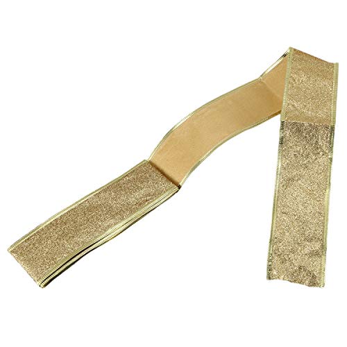 Sxmrmnx Glitzer Spule Weihnachtsbaum Band Bandage Suessigkeiten Box Geschenk Geschenk Party Halloween Weihnachtsdekoration 200 x 5 cm 20 g (Gold) von Sxmrmnx
