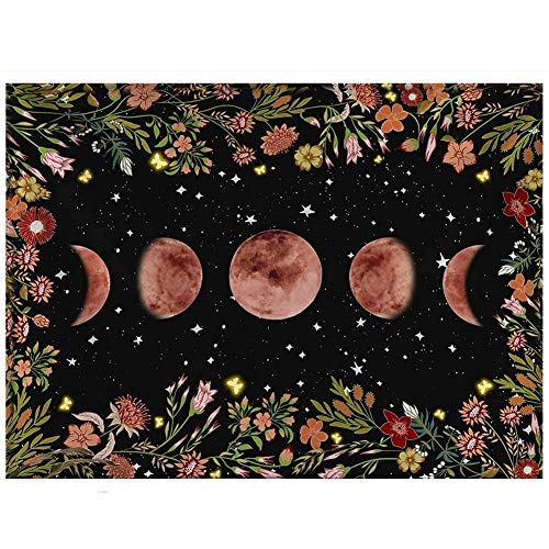 Sxmrmnx Kits für Erwachsene, Diamond Dots Moonlit Moon Phase, Umgeben Von Weinreben und Blumen, für Home Wall Decor von Sxmrmnx