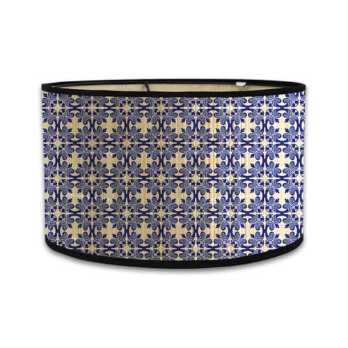 Sxmrmnx Lampenschirme Print Oval Lampenschirm 30x30x20CM Vintage Lampenschirme für Kronleuchter und Stehlampen J von Sxmrmnx
