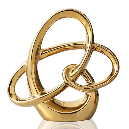 Sxmrmnx Moderne Geometrische Keramikskulptur mit Golddekor, Abstraktes Wohnaccessoire und Tischfigur A Sxmrmnx Moderne Geometrische Keramikskulptur mit Golddekor, Abstraktes Wohnaccessoire und Tischfigur A von Sxmrmnx