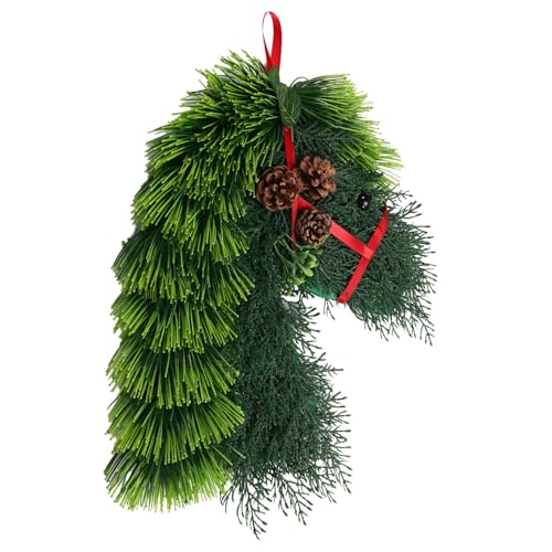 Sxmrmnx Pferdekranz, Tierkranz, Türkranz, Weihnachtsdekoration zum Aufhängen, Feiertagsdekoration Sxmrmnx Pferdekranz, Tierkranz, Türkranz, Weihnachtsdekoration zum Aufhängen, Feiertagsdekoration von Sxmrmnx