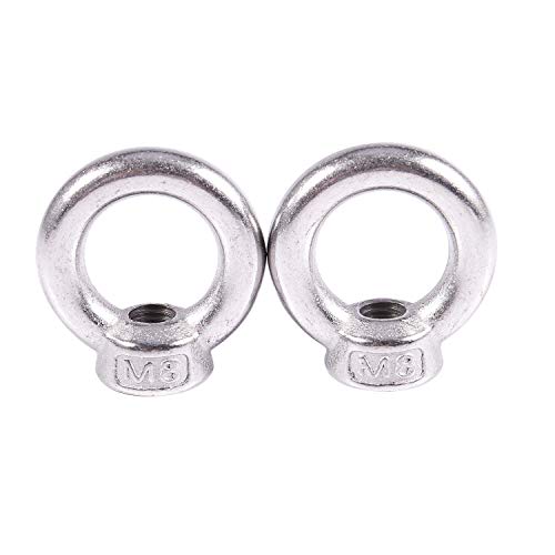 Sxmrmnx Silber M8 Ring geformtem Gewindemuttern 304 Edelstahl europaeischen Stil 2er Pack Sxmrmnx Silber M8 Ring geformtem Gewindemuttern 304 Edelstahl europaeischen Stil 2er Pack von Sxmrmnx