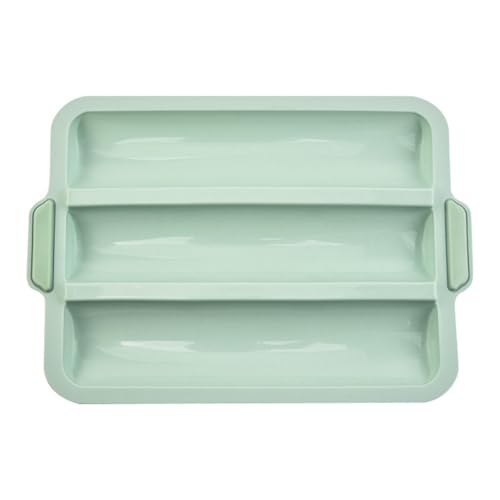 Sxmrmnx Silikonform Backform Brotbackblech Antihaft-Kuchenform Pfannen Brotbackwerkzeug, 3-Gitter-Kuchenform von Sxmrmnx