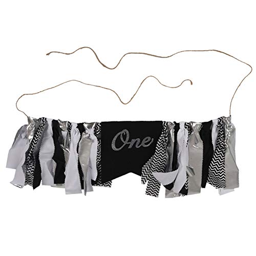 Sxmrmnx Stuhl Stuhl Flagge Baby Geburtstag Banner Dekoration Partyzubehoer (schwarz) von Sxmrmnx
