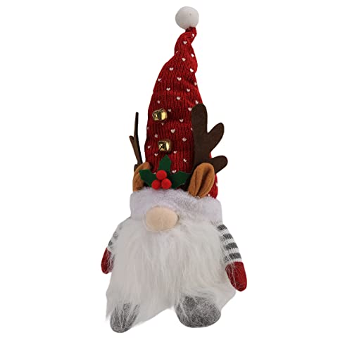 Sxmrmnx Weihnachtswichtel Lichter, Handgemachte Beleuchtete Nordische Figur PlüSch Spielzeug Weihnachtsdekoration Urlaub (Rot) von Sxmrmnx