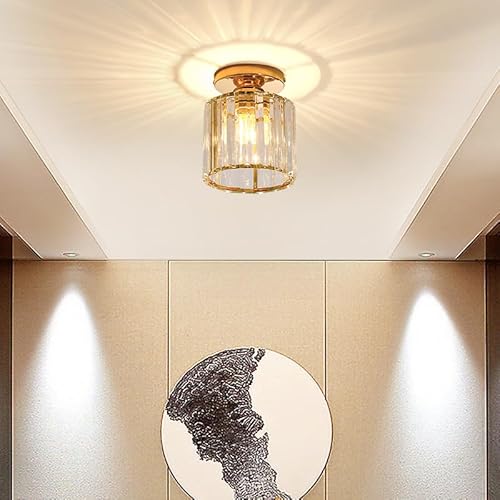 Sxtiger Kristall Deckenleuchte Gold, Moderne Runde Deckenlampe E27 Kristall Lampe Flur Decke Wohnzimmer Schlafzimmer Küche Eingang Kronleuchter Sxtiger Kristall Deckenleuchte Gold, Moderne Runde Deckenlampe E27 Kristall Lampe Flur Decke Wohnzimmer Schlafzimmer Küche Eingang Kronleuchter von Sxtiger