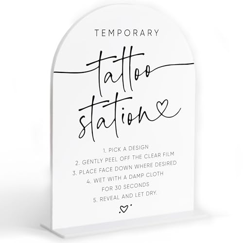 Temporäre Tattoos für Hochzeiten, weißer Bogen, Acrylschild, Hochzeits-Tattoos temporär für Gäste, Brautparty-Dekor, Verlobungs-Party-Dekor, Tafelaufsatz, Tischdekoration, Party-9 Temporäre Tattoos für Hochzeiten, weißer Bogen, Acrylschild, Hochzeits-Tattoos temporär für Gäste, Brautparty-Dekor, Verlobungs-Party-Dekor, Tafelaufsatz, Tischdekoration, Party-9 von Sxurt