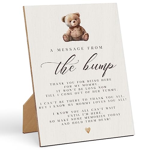 The Bump Baby Shower Spielschild – 20,3 x 27,9 cm, kleiner Bär Holzspielschild, geschlechtsneutrale Tischdekoration für Geschlechtsoffenbarung, Babyparty, Dekoration The Bump Baby Shower Spielschild – 20,3 x 27,9 cm, kleiner Bär Holzspielschild, geschlechtsneutrale Tischdekoration für Geschlechtsoffenbarung, Babyparty, Dekoration von Sxurt
