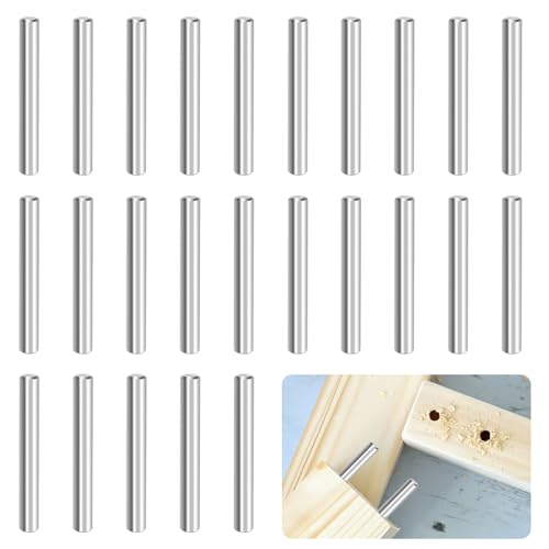 Sxutop 25 Stück Zylindrische Stifte Ø5x40mm Regalbodenträger Edelstahl Regalbrett Halterung Regalbodenträger Lang Fachbodenträger Metall Bodenträger für Einlegeböden Möbel Schrank Regalträger von Sxutop