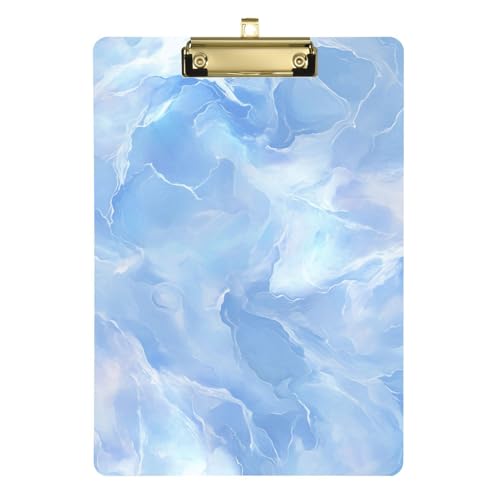 Blaue Marmor-Textur, schick, A4-Tag, Designer-Klemmbrett, Metall-Klemmbrett, Ordner für Klemmbrett, Lehrer, Größe 22,9 x 30,5 cm Blaue Marmor-Textur, schick, A4-Tag, Designer-Klemmbrett, Metall-Klemmbrett, Ordner für Klemmbrett, Lehrer, Größe 22,9 x 30,5 cm von SyXIOP